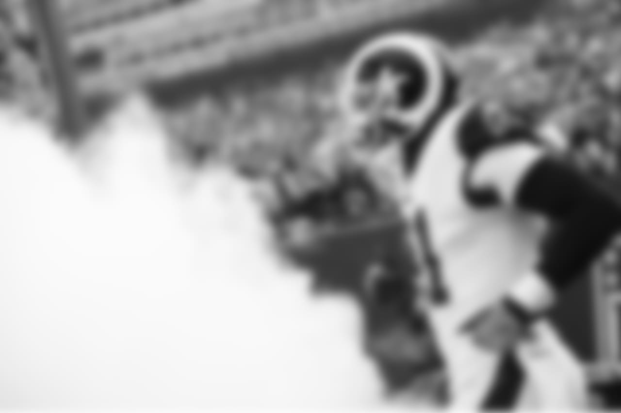 Los Angeles Rams safety Maurice Alexander (31) is introduced prior to an NFL football game against the Washington Redskins Sunday, Sept. 17, 2017, in Los Angeles. (AP Photo/Kelvin Kuo)