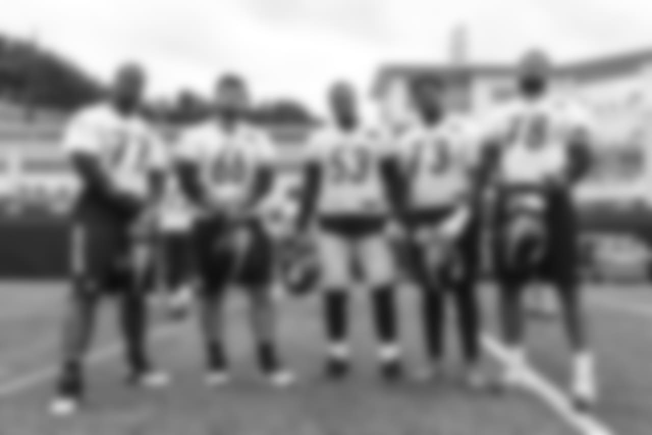 Marcus Gilbert, David DeCastro, Maurkice Pouncey, Ramon Foster, and Alejandro Villanueva