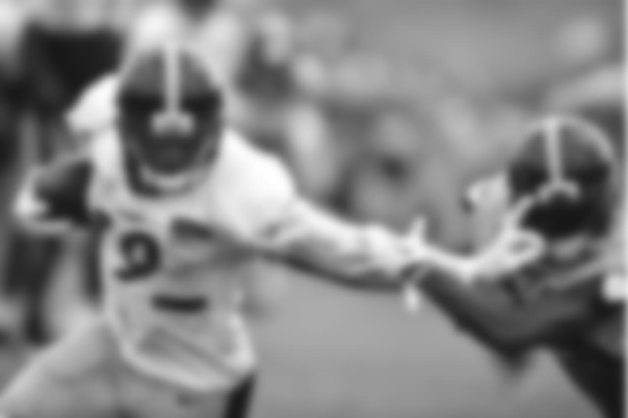 JuJu Smith-Schuster and Mike Hilton