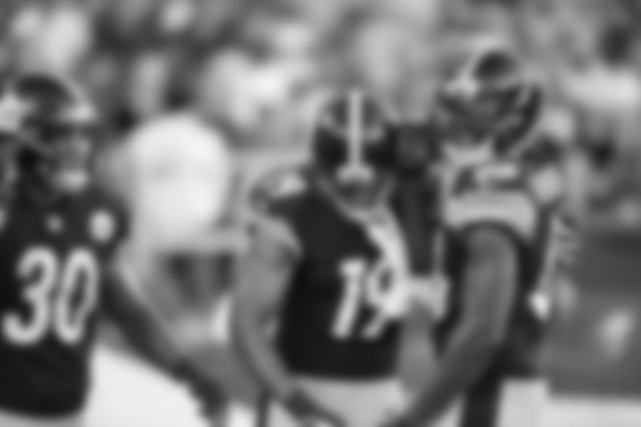 JuJu Smith-Schuster, Darrius Heyward-Bey, and James Conner