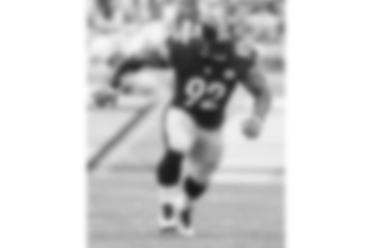 1. James Harrison (02, 04-12, 14-17) - 79.5 career QB sacks.