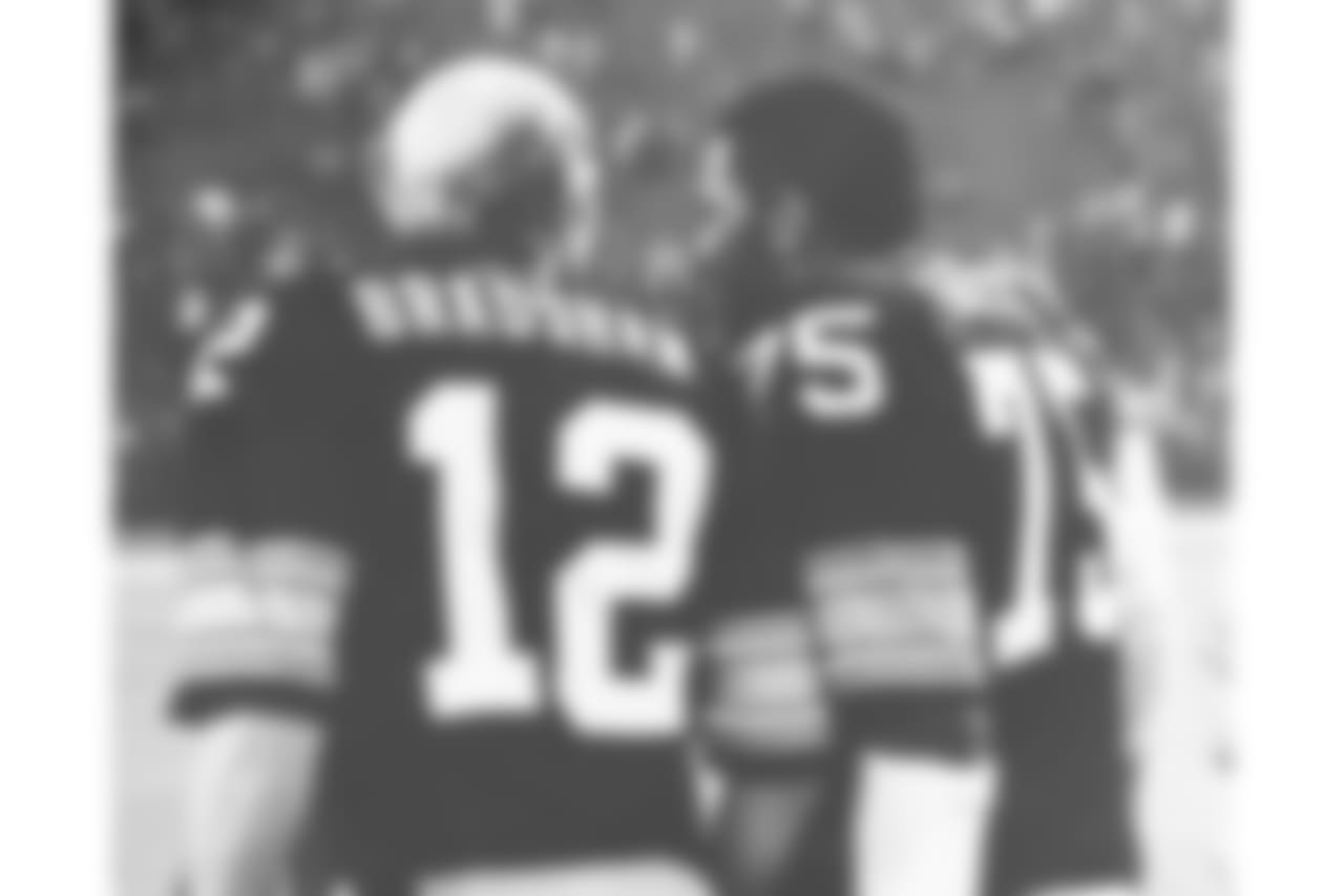 Terry Bradshaw and Joe Greene