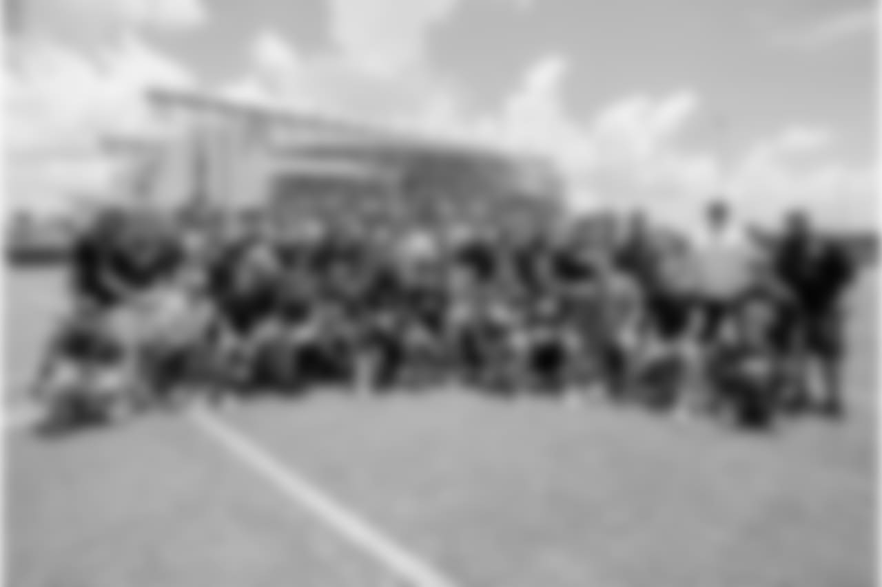 Santa Fe High School football team visit the Houston Texans after mini camp on Tuesday, June 12, 2018 at the Texans Methodist Training Center