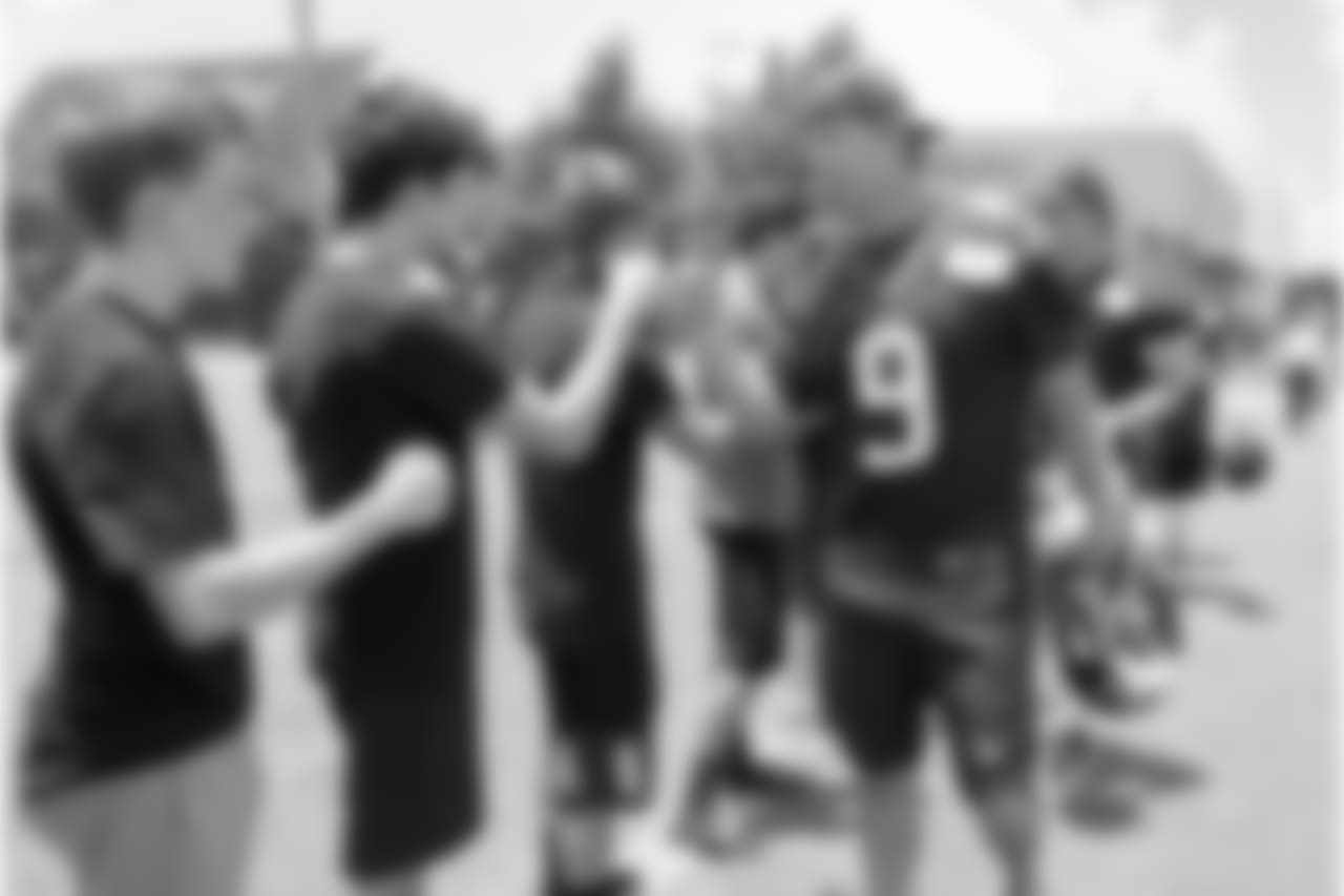 Santa Fe High School football team visit the Houston Texans after mini camp on Tuesday, June 12, 2018 at the Texans Methodist Training Center