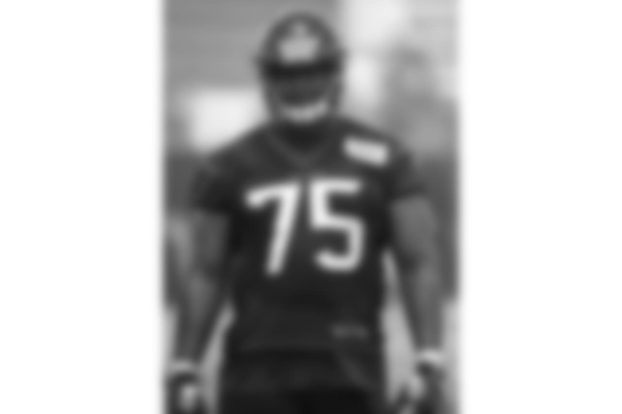 Houston Texans offensive tackle Martinias Rankin watches drills during football rookie camp Saturday, May 12, 2018, in Houston. (AP Photo/Eric Christian Smith)