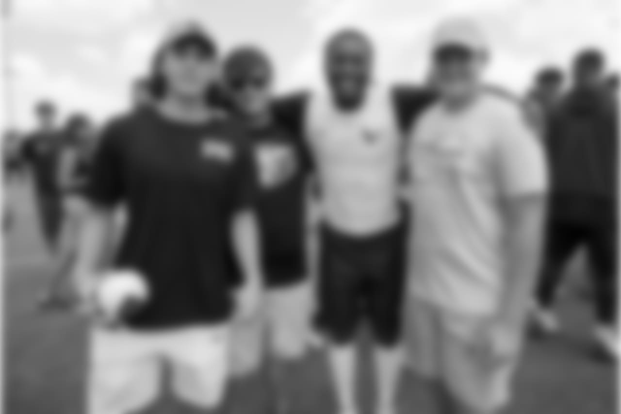 Santa Fe High School football team visit the Houston Texans after mini camp on Tuesday, June 12, 2018 at the Texans Methodist Training Center