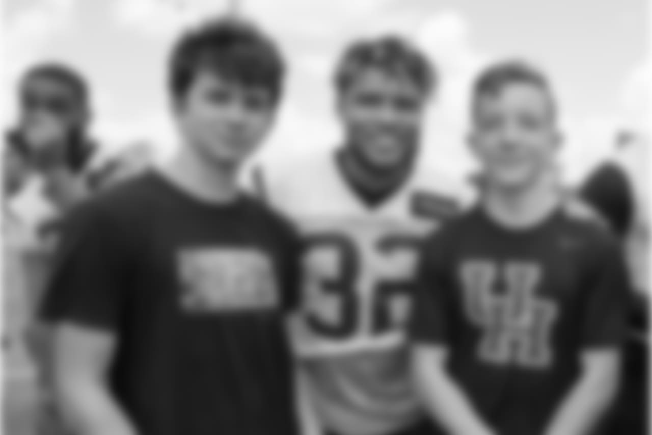 Santa Fe High School football team visit the Houston Texans after mini camp on Tuesday, June 12, 2018 at the Texans Methodist Training Center
