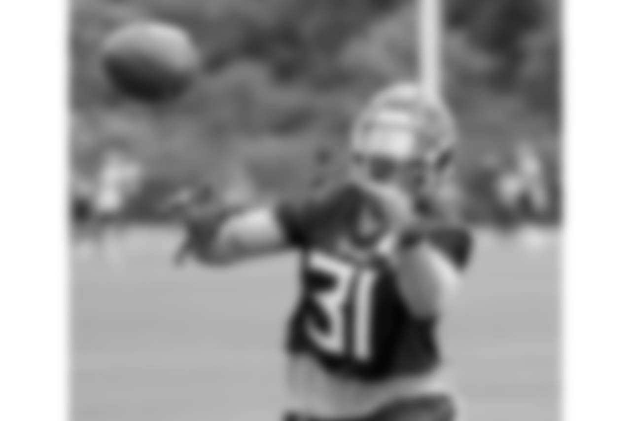 Tennessee Titans defensive back Kevin Byard runs a drill during NFL football minicamp Wednesday, June 13, 2018, in Nashville, Tenn. Byard is coming off an All-Pro season and the Titans upgraded their secondary by signing cornerback Malcolm Butler. Mix in veteran Logan Ryan and Adoree Jackson going into their second seasons together, and it's a group with high expectations for the season. (AP Photo/Mark Humphrey)