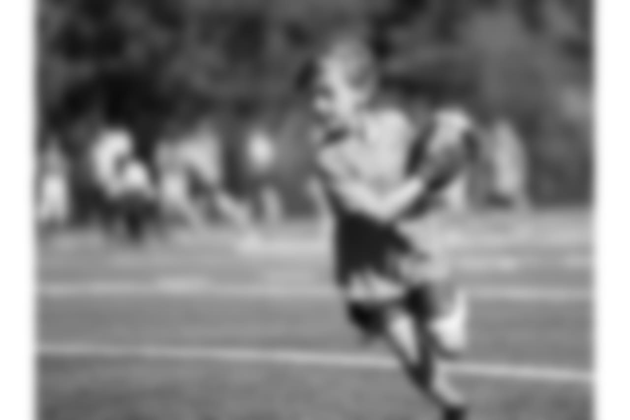 An image from July 18, 2018 of the Kyle Rudolph Pro Camp held at Providence Academy in Plymouth, MN.