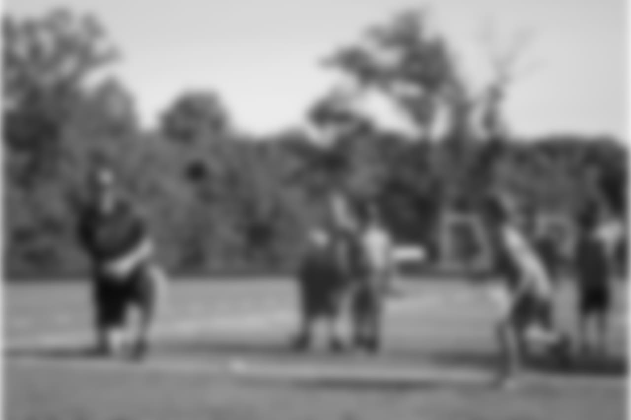 An image from July 18, 2018 of the Kyle Rudolph Pro Camp held at Providence Academy in Plymouth, MN.