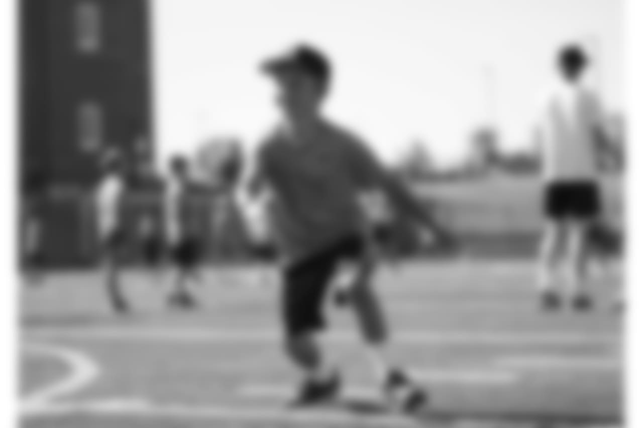 An image from July 18, 2018 of the Kyle Rudolph Pro Camp held at Providence Academy in Plymouth, MN.