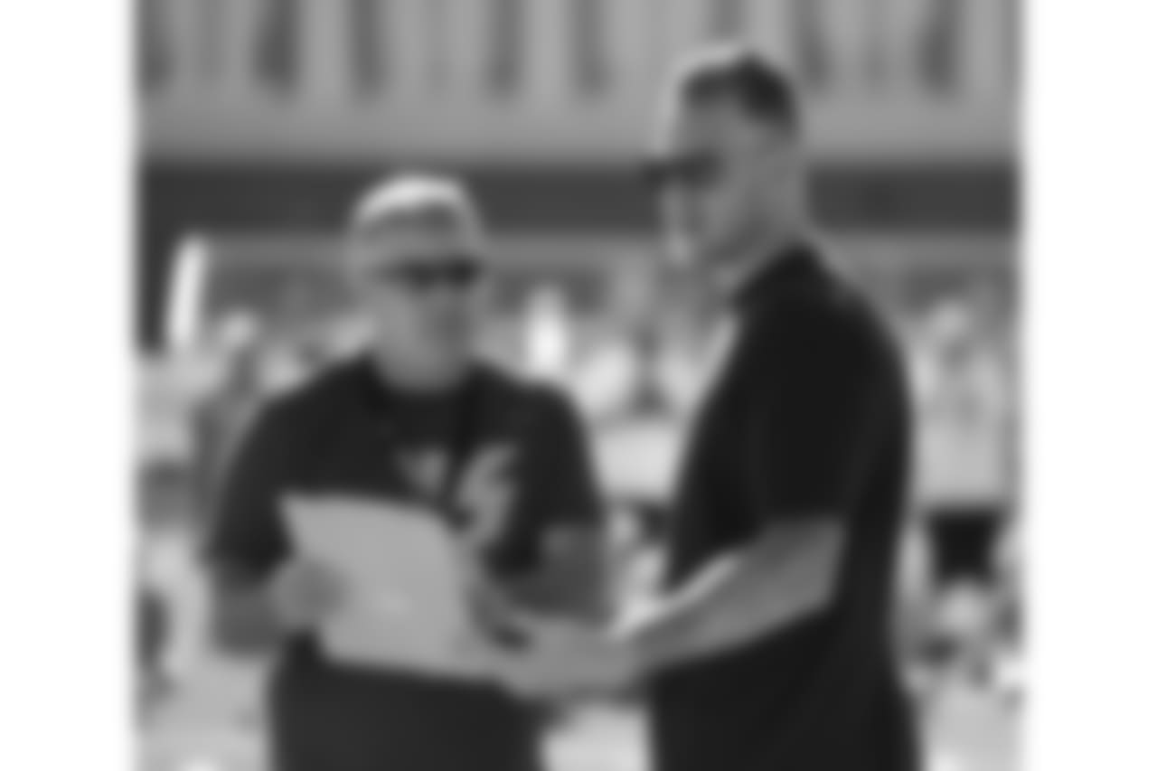 An image from July 18, 2018 of the Kyle Rudolph Pro Camp held at Providence Academy in Plymouth, MN.