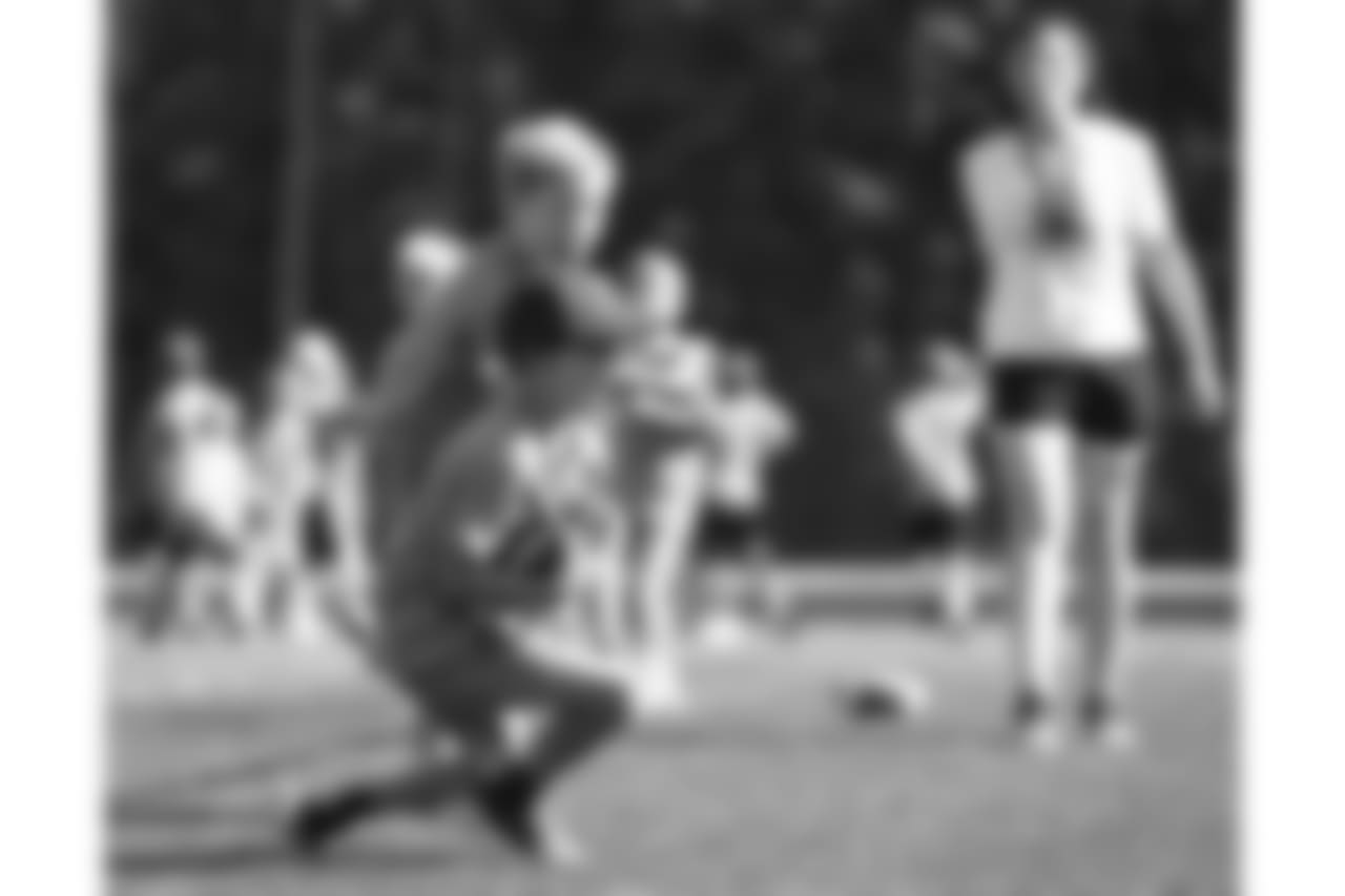 An image from July 18, 2018 of the Kyle Rudolph Pro Camp held at Providence Academy in Plymouth, MN.
