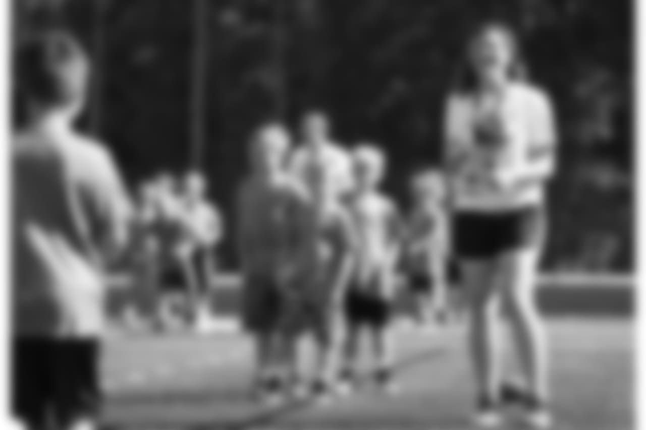 An image from July 18, 2018 of the Kyle Rudolph Pro Camp held at Providence Academy in Plymouth, MN.