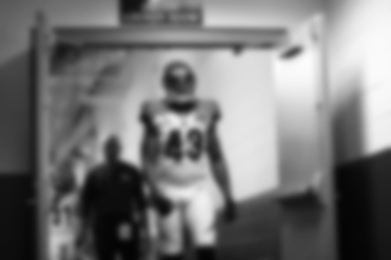 Cincinnati Bengals safety George Iloka (43) walks to the field from the locker room prior to an NFL preseason football game against the Washington Redskins on Sunday, Aug. 27, 2017 in Landover, Md. Washington won 23-17. (Aaron M. Sprecher via AP)