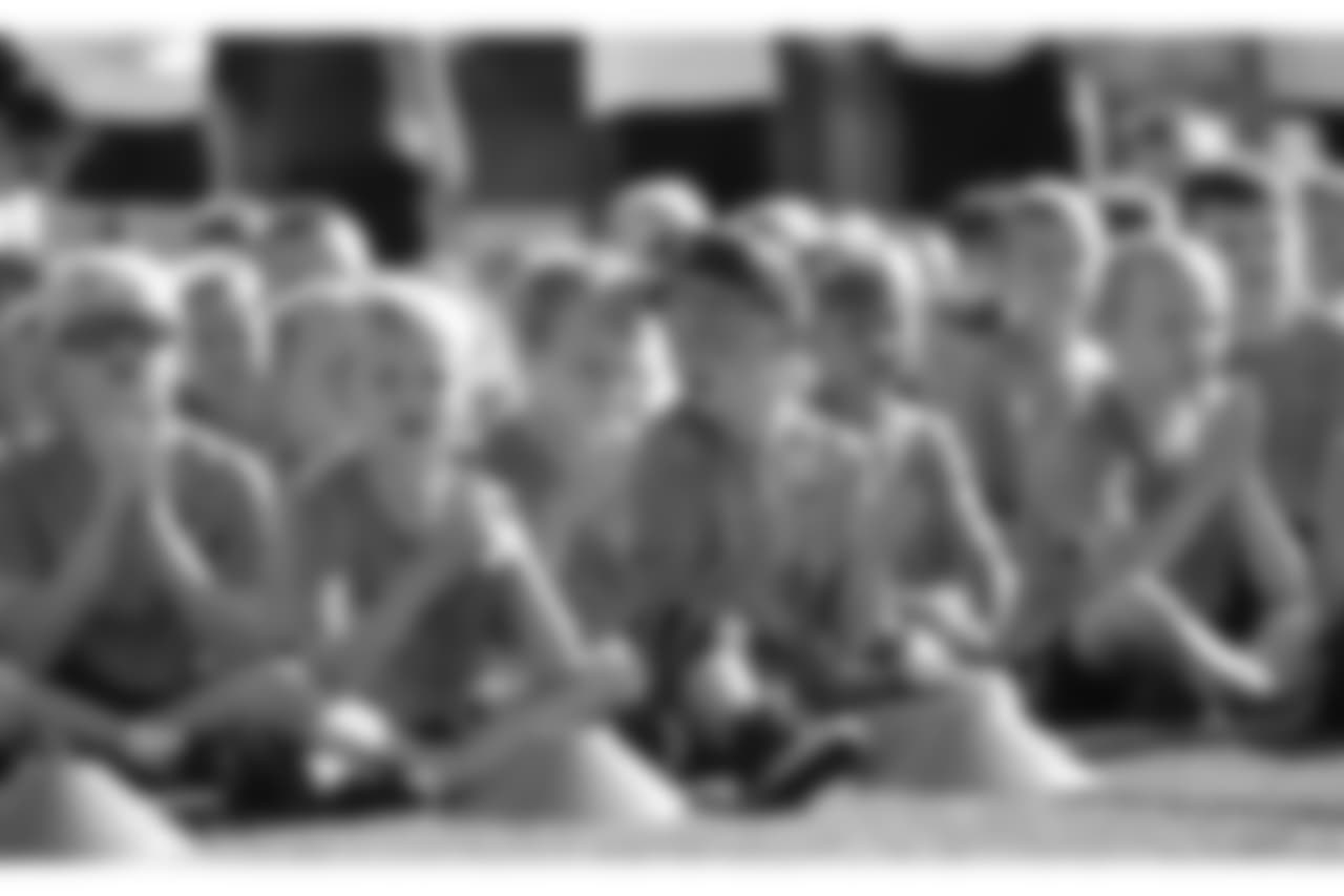 An image from July 18, 2018 of the Kyle Rudolph Pro Camp held at Providence Academy in Plymouth, MN.