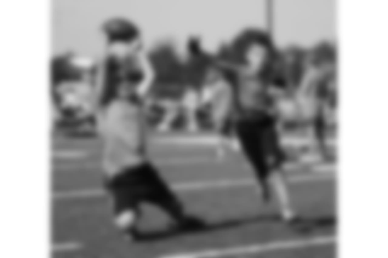 An image from July 18, 2018 of the Kyle Rudolph Pro Camp held at Providence Academy in Plymouth, MN.