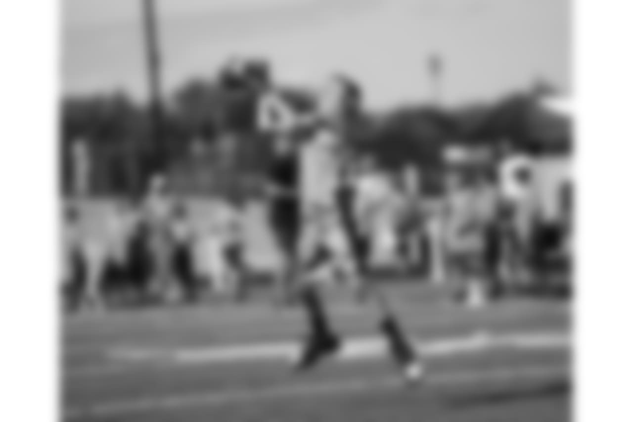 An image from July 18, 2018 of the Kyle Rudolph Pro Camp held at Providence Academy in Plymouth, MN.