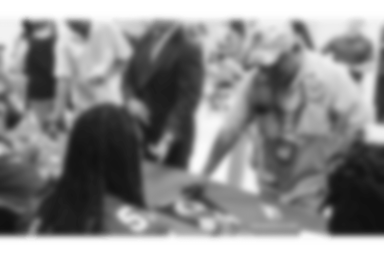 Getting autographs from the players