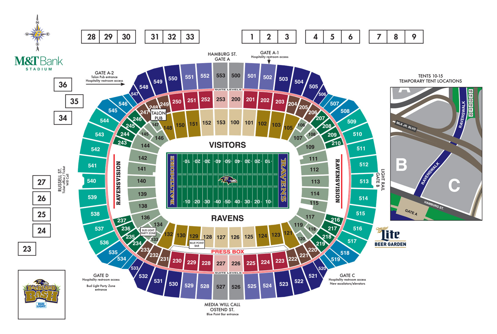 Baltimore Ravens Stadium Seating Chart