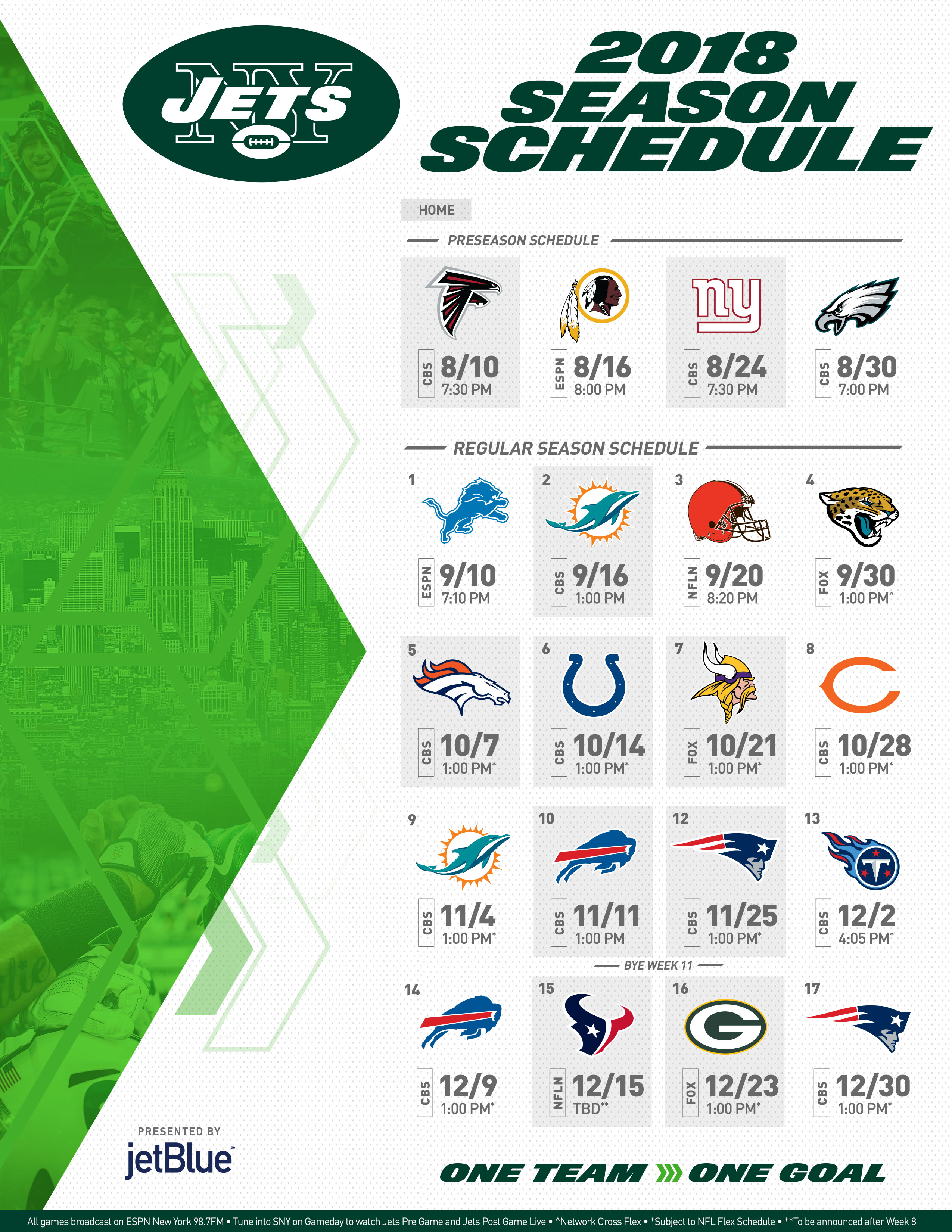 Jets Home Schedule 2025