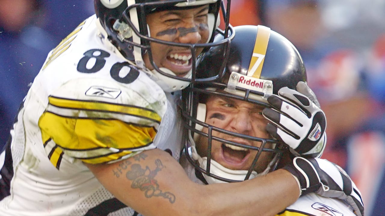 Celebrating Hines Ward's performance for the Steelers in Super