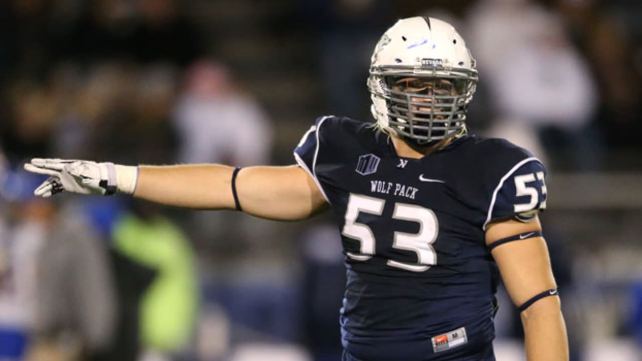 Nevada DE Brock Hekking has a flat-top mullet that would make