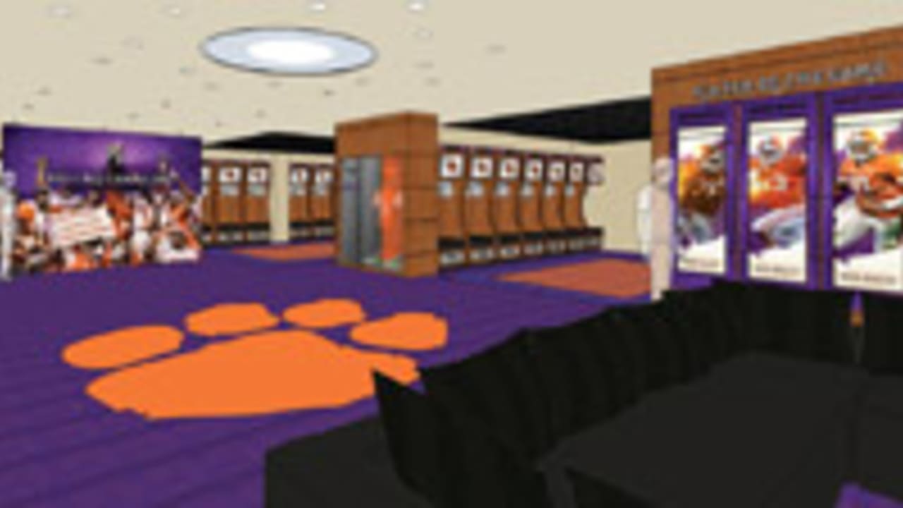 Clemson features NFL alums in renderings of new locker room