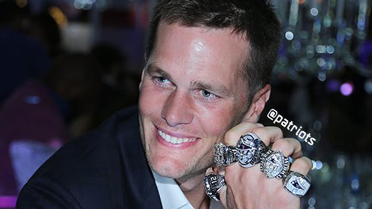 Super Bowl LI rings at the Kraft Residence