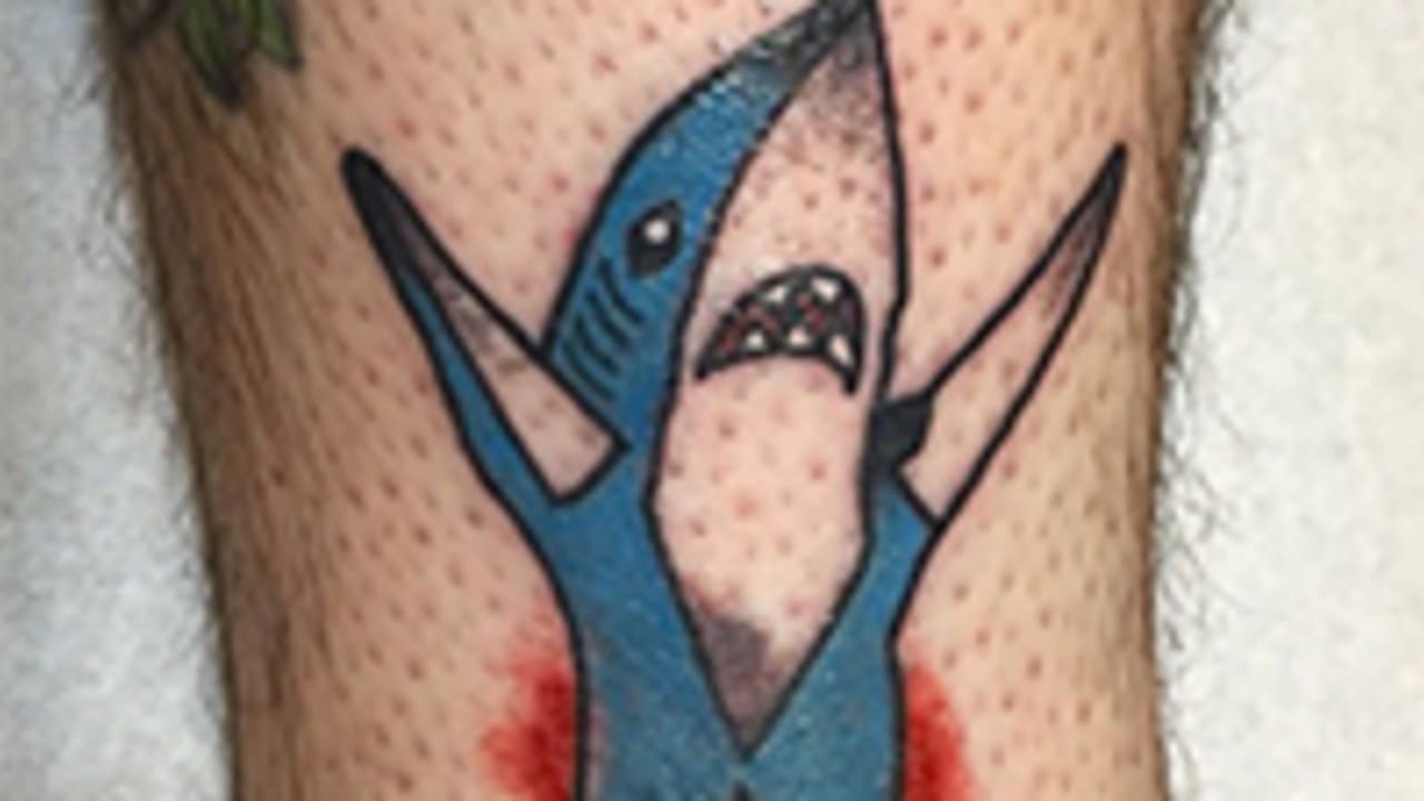 black and white shark tattoos