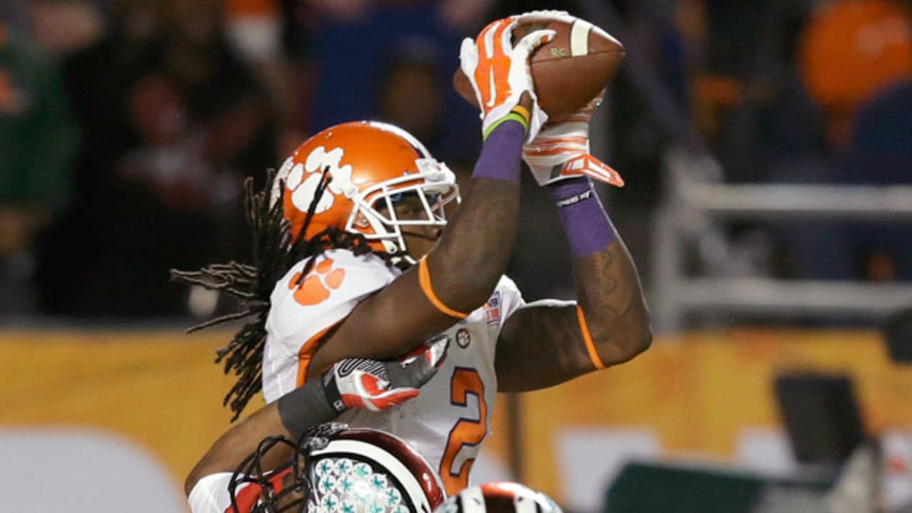 Clemson Tigers 2 Sammy Watkins Orange Limited NCAA Jerseys 2014 Discover Orange Bowl Game Patch