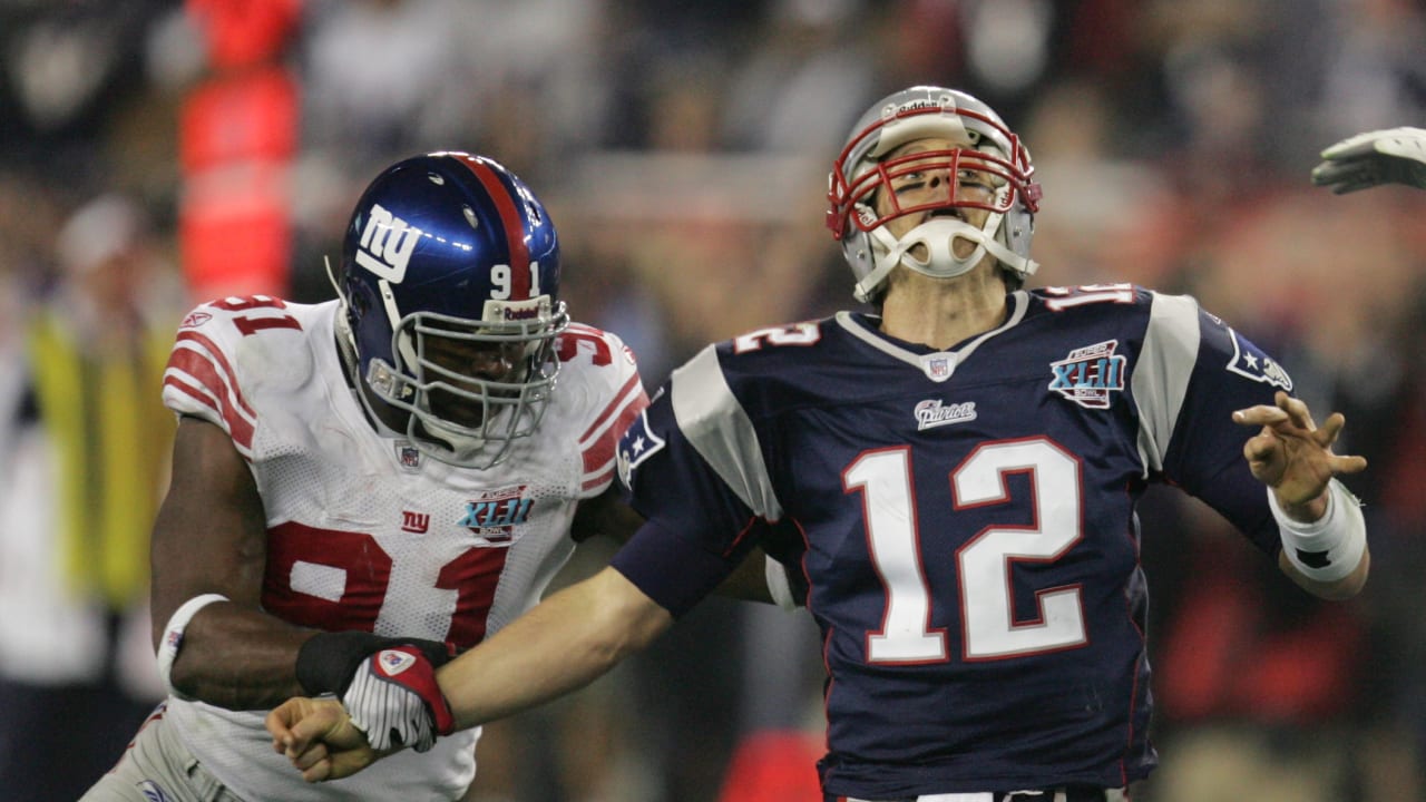 Every Justin Tuck Super Bowl sack and tackle 