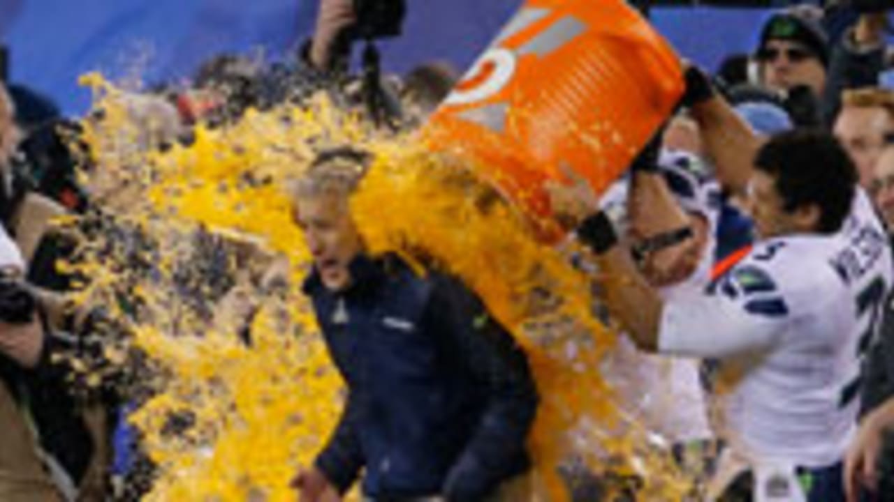 A'Shawn Robinson drenched Sean McVay with Gatorade bath after win