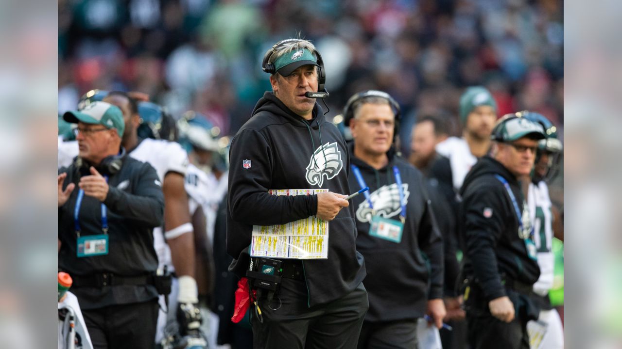 London, UK. 28 October 2018. Eagles fans. Philadelphia Eagles at  Jacksonville Jaguars NFL game at Wembley