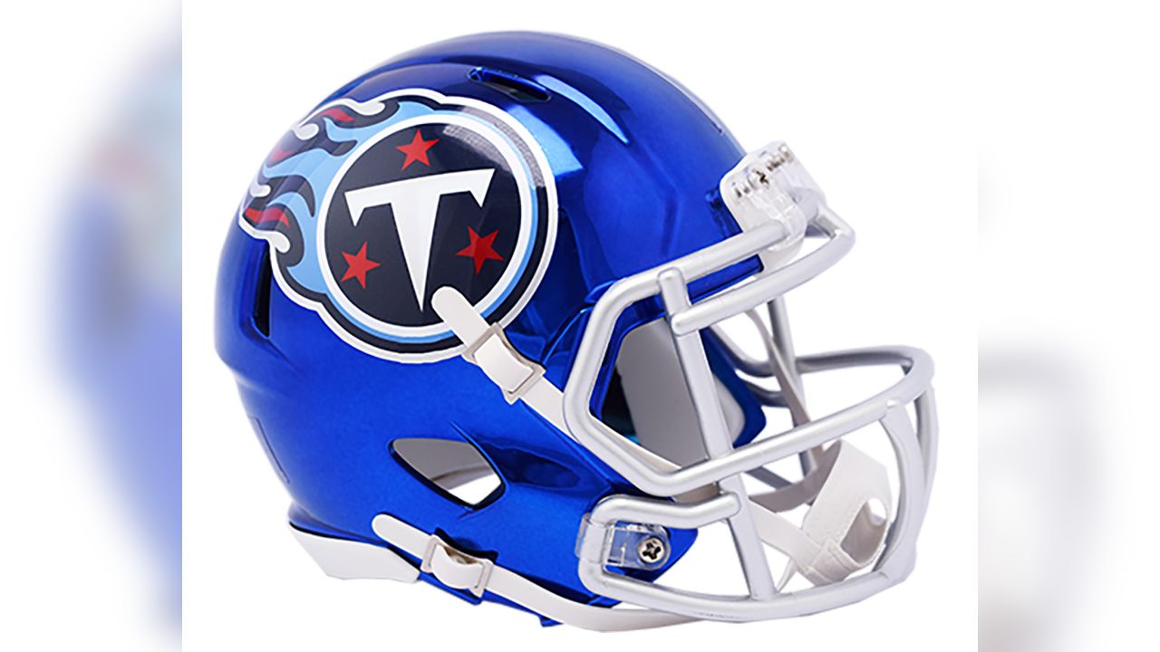 NFl mini color chrome helmets