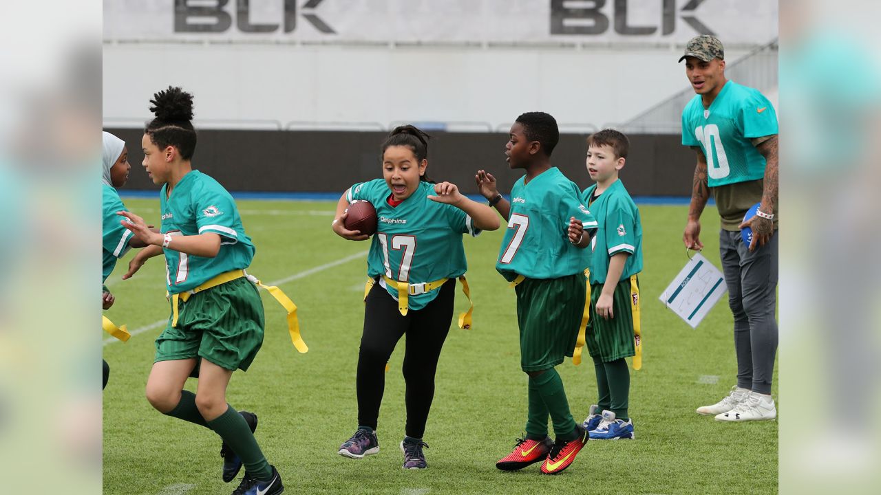 New Orleans Saints and Miami Dolphins fans prior to the NFL International  Series match at Wembley Stadium, London Stock Photo - Alamy