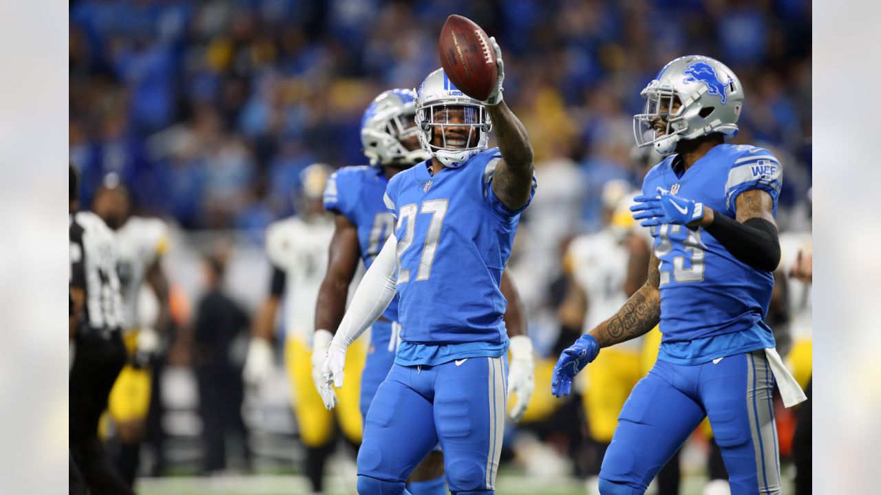 Detroit Lions running back LeGarrette Blount (29) celebrates his