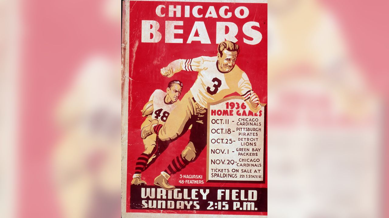 1936 Detroit Lions vs. Chicago Bears Program, Third NFL