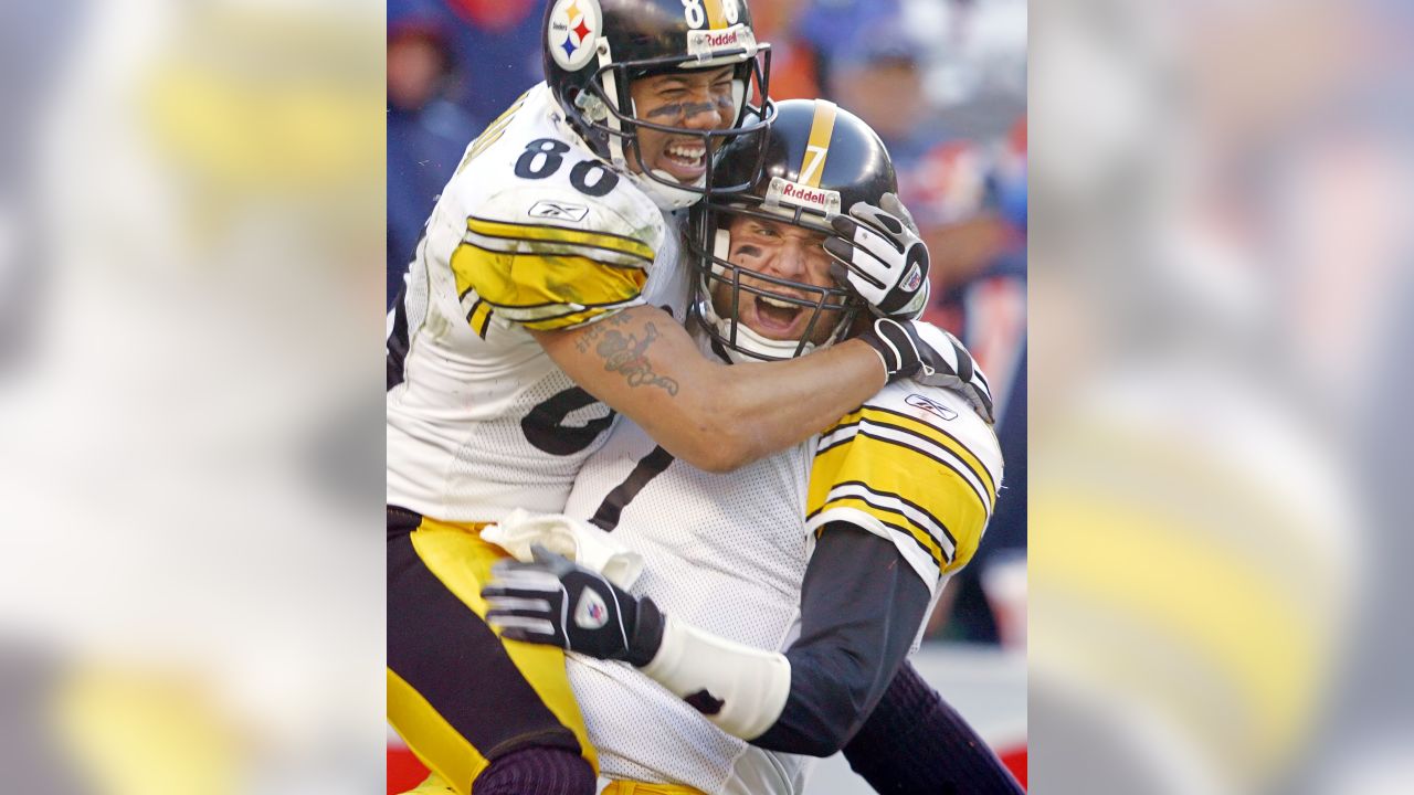 Celebrating Hines Ward's performance for the Steelers in Super