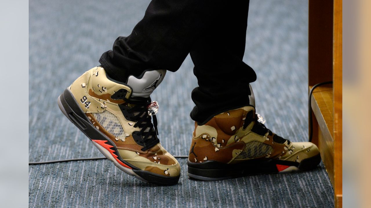 The Details That Make Up The Supreme x Air Jordan 5 Desert Camo 