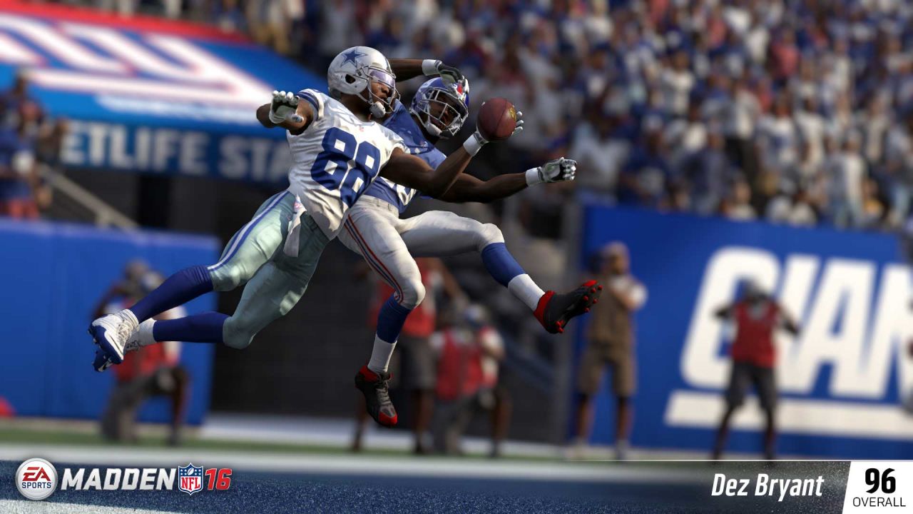 Madden NFL 16 wide receiver rankings