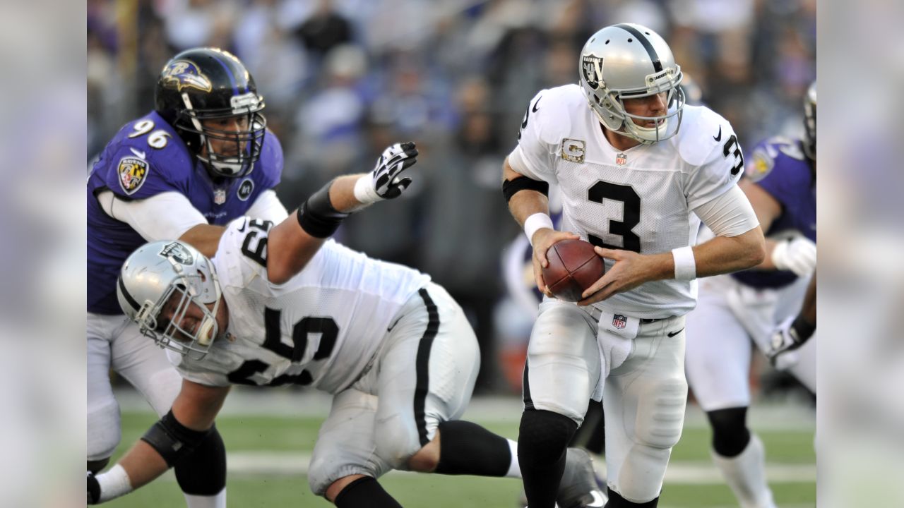 Jan 1, 2012; Oakland, CA, USA; Oakland Raiders quarterback Carson