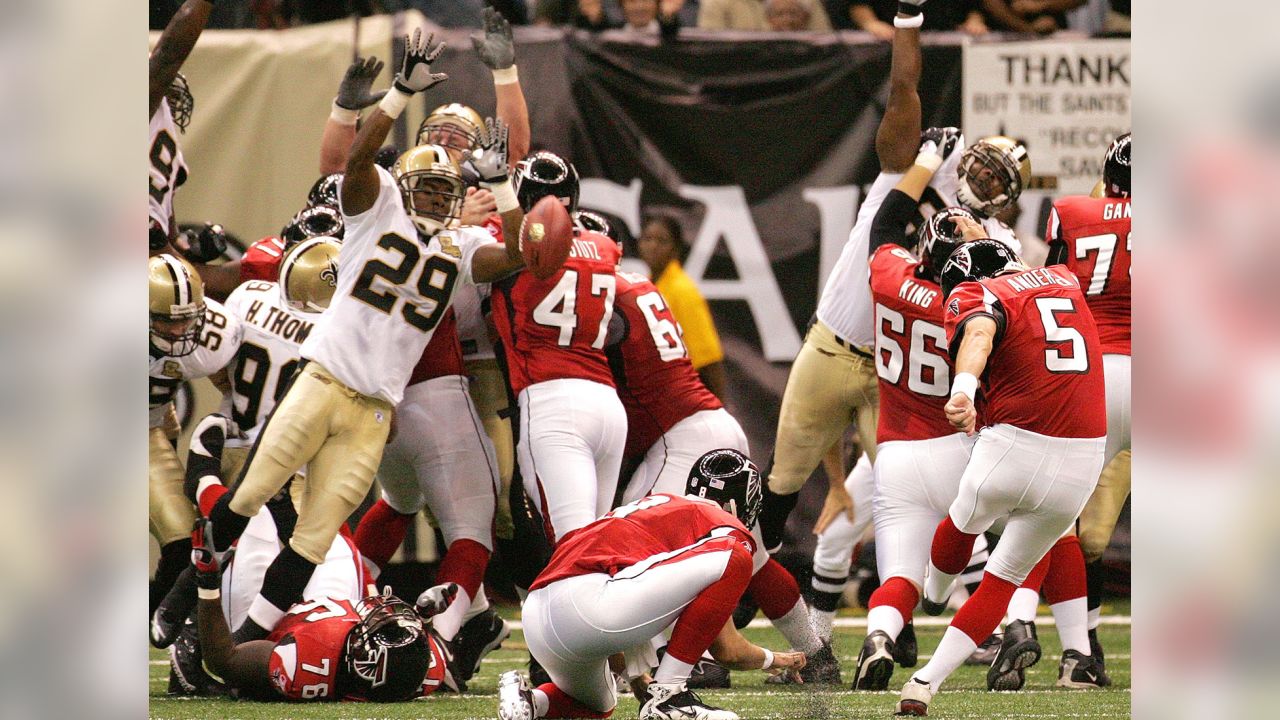 ATLANTA FALCONS VS NEW ORLEANS SAINTS TICKET STEVE GLEASON BLOCKED