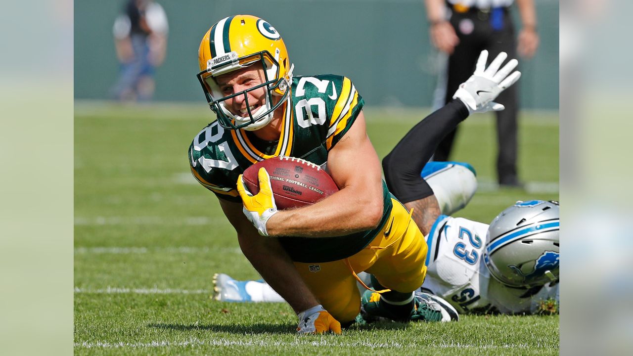 Green Bay Packers wide receiver Jordy Nelson (87) before an NFL preseason  football game against the Oakland Raiders…