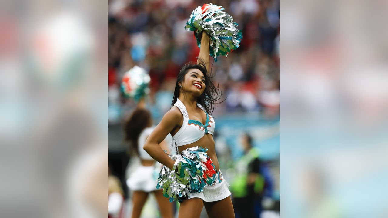 Miami Dolphins cheerleaders perform prior to the game against the