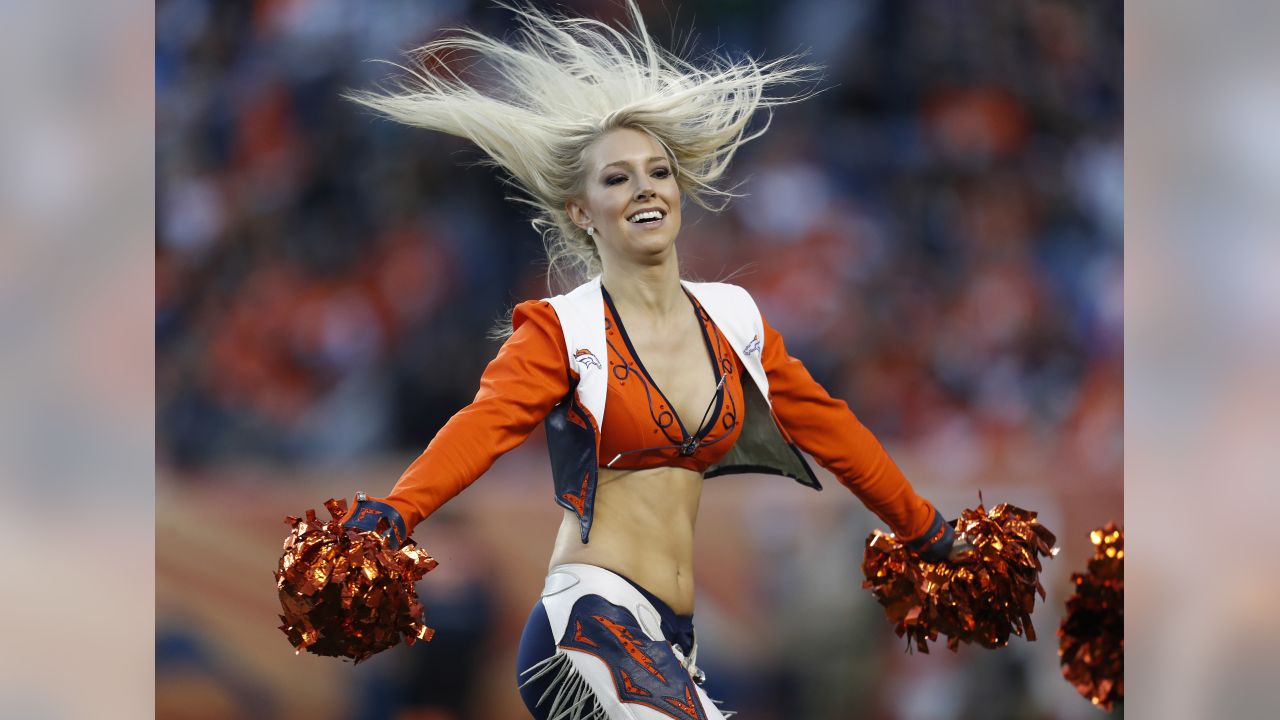 The Denver Broncos cheerleaders during the second half of an NFL