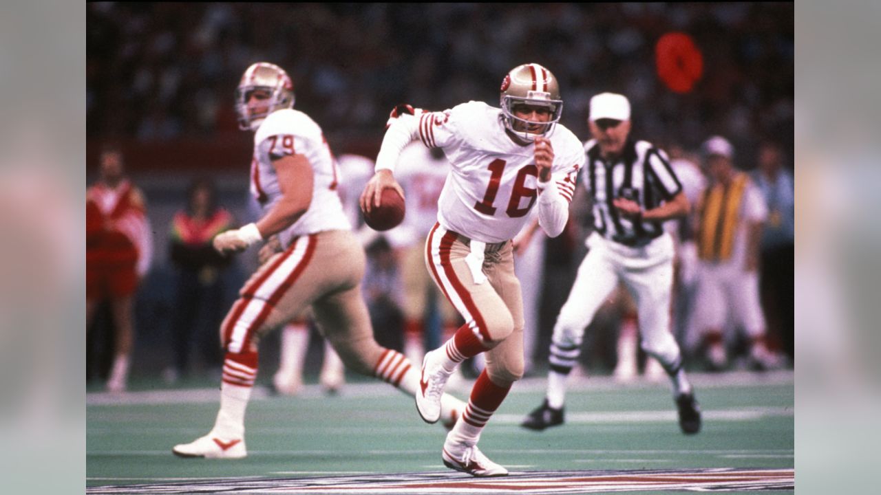 San Francisco 49ers Quarterback Joe Montana competing in the 1989