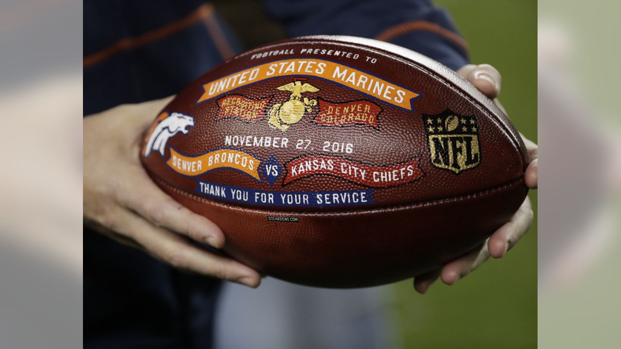 U.S. Military recruits are sworn in during halftime on Salute to Service  military appreciation day at an NFL football game between the Jacksonville  Jaguars and the Las Vegas Raiders, Sunday, Nov. 6