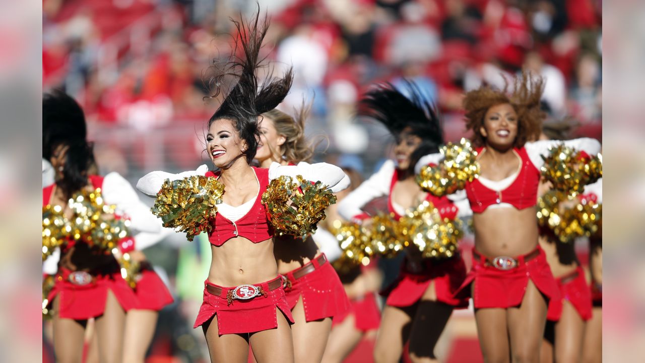 San Francisco 49ers cheerleaders perform in Salute to Service