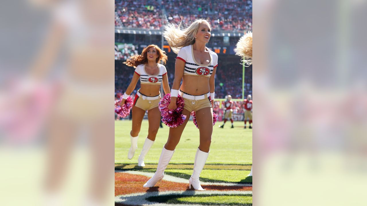 San Francisco 49ers Cheerleader Seen Taking a Knee Ahead of Game